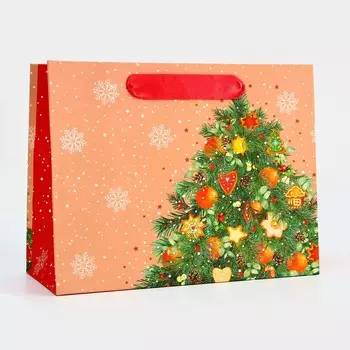 Пакет подарочный новогодний ламинированный