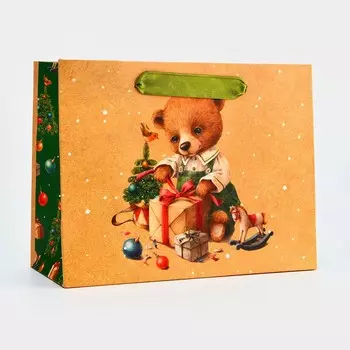 Пакет подарочный новогодний ламинированный