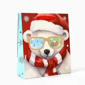 Пакет подарочный новогодний ламинированный