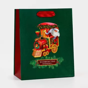 Пакет подарочный новогодний ламинированный