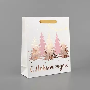 Пакет подарочный новогодний ламинированный