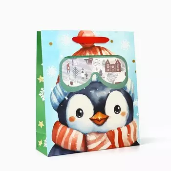 Пакет подарочный новогодний ламинированный