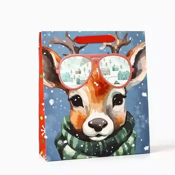 Пакет подарочный новогодний ламинированный