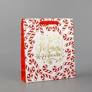 Пакет подарочный новогодний ламинированный