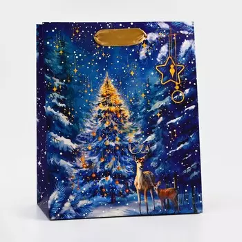 Пакет подарочный новогодний ламинированный