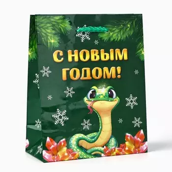 Пакет подарочный новогодний ламинированный