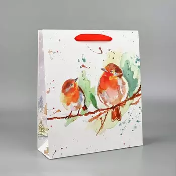 Пакет подарочный новогодний ламинированный