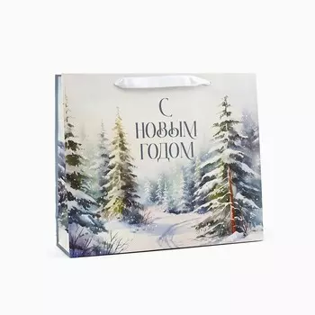 Пакет подарочный новогодний ламинированный