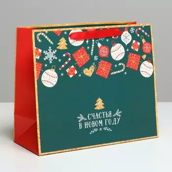 Пакет подарочный новогодний ламинированный