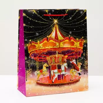 Пакет подарочный новогодний ламинированный