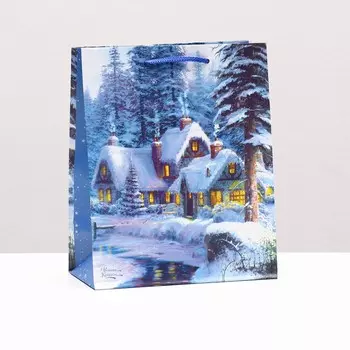 Пакет подарочный новогодний ламинированный