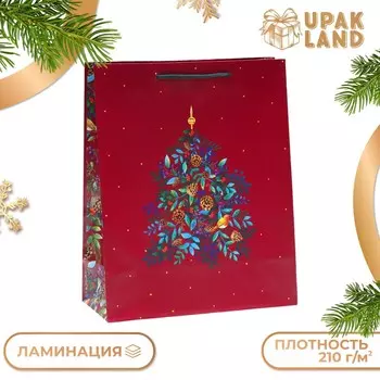 Пакет подарочный новогодний ламинированный