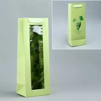 Пакет подарочный под бутылку, упаковка,