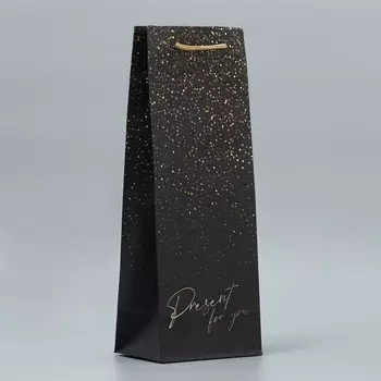 Пакет подарочный под бутылку, упаковка,