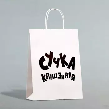 Пакет подарочный с приколами, крафт