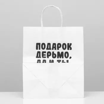 Пакет подарочный с приколами, крафт