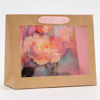 Пакет подарочный с pvc окном,