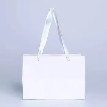 Пакет подарочный с широким дном 201413.2 см, белый