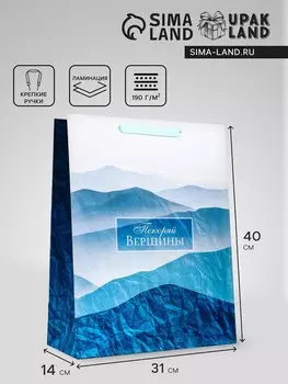 Пакет подарочный вертикальный