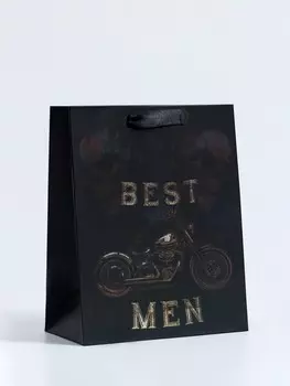 Пакет подарочный вертикальный best man, ms 182310 см