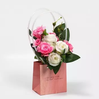 Пакет влагостойкий для цветов gift with love, 11,5 х 12 х 8 см