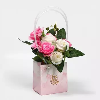 Пакет влагостойкий для цветов love you more, 11,5 х 12 х 8 см