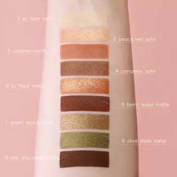 Палетка теней Paradiso для век Warm тон