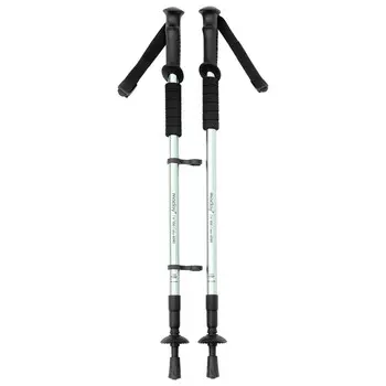 Палки трекинговые maclay alu 100, телескопические, 3-секционные, до 135 см, 2 шт.