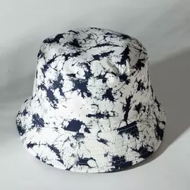 Панама женская minaku tie-dye, белая, синяя, размер 56-58