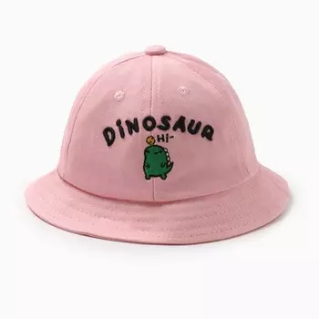 Панама для девочки minaku dinosaur, розовая, размер 50 (1-3 года)