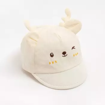 Кепка детская minaku, размер 40-42, цвет бежевый