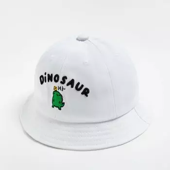 Панама для мальчика minaku dinosaur, размер 48, белая