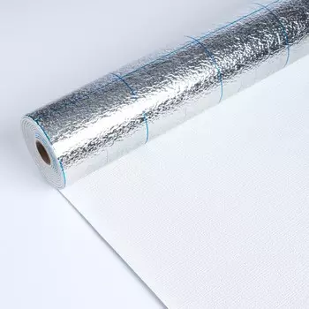 Панель пвх самоклеящаяся декоративная для стен, в рулоне, 280 х 50 см / 2 мм, белая