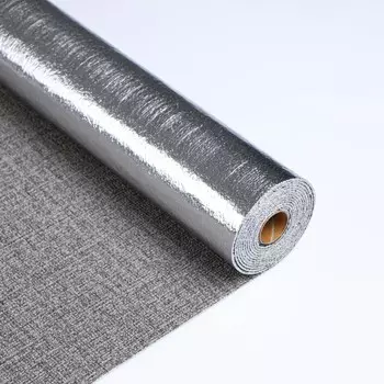 Панель пвх самоклеящаяся декоративная для стен, в рулоне, 280 х 50 см / 2 мм, темно-серая