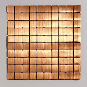 Панель самоклеящаяся 30*30см мягкая, клетка медь
