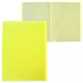 Папка 40 прозр вкладышей a4 500мкм calligrata желтый неон