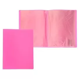 Папка с 80 вкладышами а4, 700 мкм, calligrata, розовая