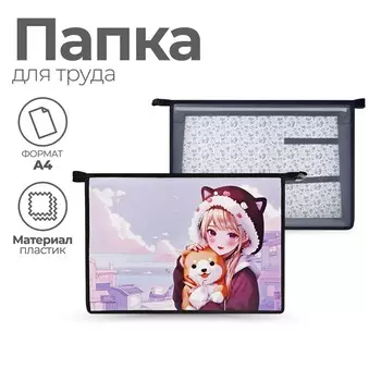 Папка для труда, а4, пластиковая, 32.52310 см