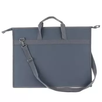 Папка для чертежей и рисунков a3, 420 х 343 х 50 мм, с ручками, пластиковая, молния сверху, 0.9 мм,