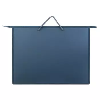 Папка для чертежей и рисунков a3, 420 х 343 х 50 мм, 0.9 мм, с ручками, пластиковая, молния сверху,