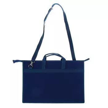 Папка для чертежей и рисунков a3, 420 х 343 х 50 мм, с ручками, пластиковая, молния сверху, 0.9 мм,