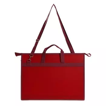 Папка для чертежей и рисунков a3, 420 х 343 х 50 мм, с ручками, пластиковая, молния сверху, 0.9 мм,