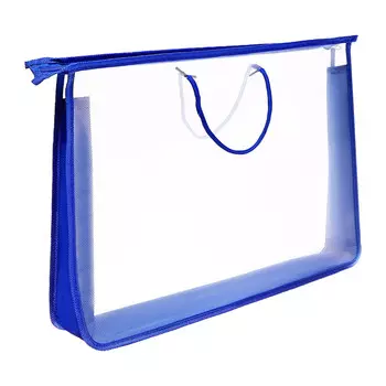 Папка для чертежей и рисунков а3, 470 х 335 х 55 мм, с ручками, пластиковая, молния сверху,