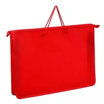 Папка для чертежей и рисунков а3, 470 х 335 х 55 мм, с ручками, пластиковая, молния сверху,