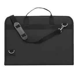 Папка для чертежей и рисунков для художников а3, 450 х 320 х 30 мм, с ручками, каркасная, текстильная, estado, черная