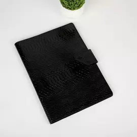 Папка для документов на кнопке, 3 комплекта, цвет чёрный