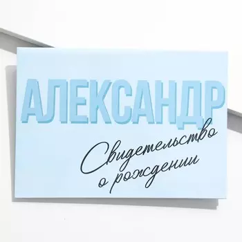 Папка для свидетельства о рождении