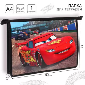 Папка для тетрадей а4, на молнии, пластик,