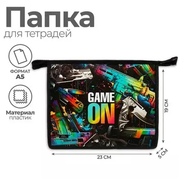Папка для тетрадей а5, 230 х 190 х 50 мм, молния сверху, пластиковая, calligrata