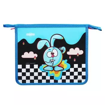 Папка для тетрадей а5, 205 х 240 х 40 мм, молния сверху, пластик/текстиль, hatber